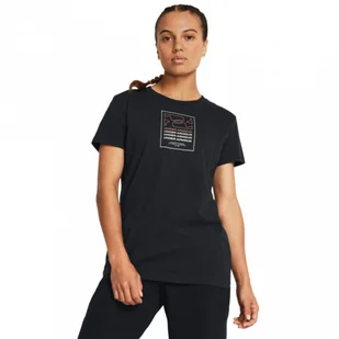 Damski t-shirt z nadrukiem Under Armour UA Box Wdmk Originators SS - czarny - UNDER ARMOUR - Koszulki sportowe damskie - miniaturka - grafika 1