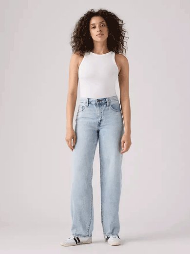 jeansy damskie levis a3494 0036 - baggy dad fan flare