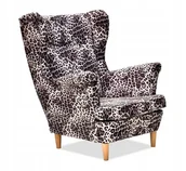 Fotele - Fotel Uszak skandynawski motyw panterki ELEGANCKI - miniaturka - grafika 1