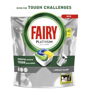 Kapsułki do zmywarki FAIRY Platinum All in One Lemon - 45 szt. - Akcesoria i części do zmywarek - miniaturka - grafika 1