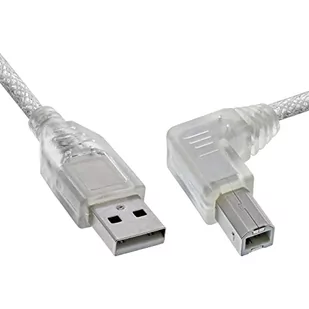 InLine Kabel USB USB-B 2m kątowy Przeźroczysty 34520R - Kable USB - miniaturka - grafika 1