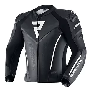 REBELHORN Fighter skórzana kurtka motocyklowa, ochrona łokci, ramion, wiatro- i wodoszczelna kamizelka softshell, wentylacja, elementy odblaskowe, 4 kieszenie - Odzież motocyklowa - miniaturka - grafika 1