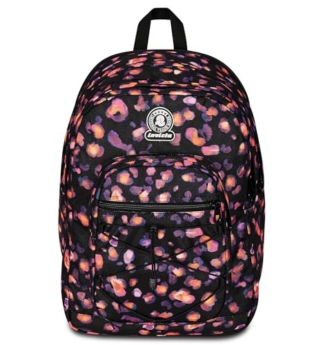 Invicta Fantasy plecak szkolny z pełną przestrzenią, czarno-różowy, dwukomorowy plecak z wysuwaną taśmą, kieszenią na PC, kieszenią na butelkę i kieszenią z organizerem, plecak podróżny, Czarny,