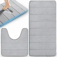 Dywaniki łazienkowe - DYWANIK ŁAZIENKOWY CHŁONNY MATA KOMPLET DYWANIKÓW ANTYPOŚLIZGOWYCH 2 SZT - miniaturka - grafika 1