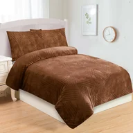 Pościel - Pościel mikroplusz Trójca brązowy,140 x 200 cm, 70 x 90 cm - miniaturka - grafika 1
