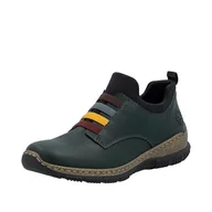 Kozaki damskie - Rieker Damskie N32G7 krótkie kozaki, zielone, rozmiar 38 EU, zielony, 38 EU - miniaturka - grafika 1