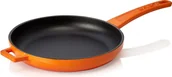 Patelnie - LAVA emaliowana żeliwna patelnia do smażenia i serwowania Orange ØxH: 21 x 3,5 cm - miniaturka - grafika 1