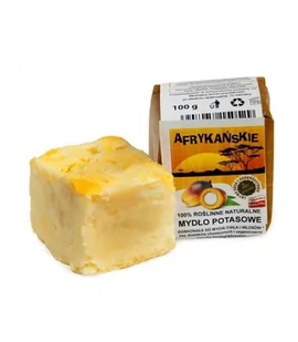 Powrót do natury, Naturalne szare mydło potasowe afrykańskie w kostce, 100 g - Mydła - miniaturka - grafika 1