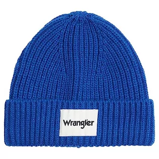 Czapki damskie - Wrangler Męska czapka beanie Rib, niebieski (True Blue), jeden rozmiar - grafika 1