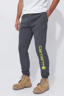 Spodnie męskie dresowe Carhartt Midweight Graphic Jogger 026 Carbon Heather - Odzież trekkingowa męska - miniaturka - grafika 1