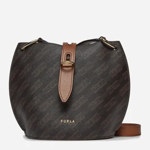 Torebka crossbody damska skórzana Furla Unica Mini Crossbody WB00913BX13650054S10070054S Brązowy/Czarny (8050597394640) - Torebki damskie - miniaturka - grafika 1