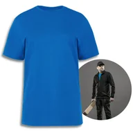 Koszulki męskie - VILS Niebieski, bawełniany t-shirt, koszulka unisex z okrągłym dekoltem XL - miniaturka - grafika 1