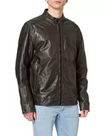 Kurtki męskie - Strellson Premium Męska kurtka skórzana Strellson, ciemnoszary, 52 - miniaturka - grafika 1