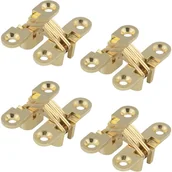 Zawiasy, okucia i inne akcesoria - Ukryty zawias, zawiasy krzyżowe, niewidoczne zawiasy krzyżowe do drzwi składanych o 180 stopni, do mebli, 4 sztuki - miniaturka - grafika 1