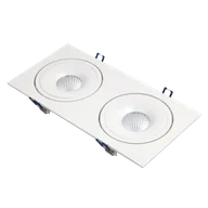 Oprawy, klosze i abażury - OXYLED Oprawa podtynkowa LED STILLO SQ DUE WHITE 2 x 15W 4000K - miniaturka - grafika 1