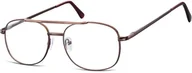 Okulary korekcyjne, oprawki, szkła - Sunoptic Pilotki zerówki Okulary Oprawki metalowe korekcyjne brązowe 792D - miniaturka - grafika 1