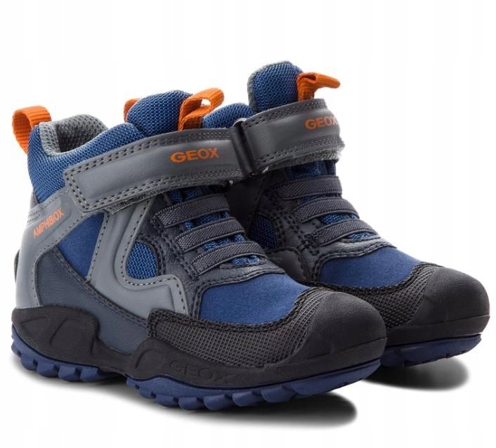 GEOX DZIECIĘCE ŚNIEGOWCE WYSOKIE NA RZEPY GRANATOWE 24 Ż4G