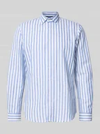 Koszule męskie - Koszula casualowa o kroju slim fit z mieszanki lnu - miniaturka - grafika 1