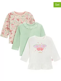 Kaftaniki dla niemowląt - COOL CLUB Koszulki (3 szt.) w kolorze białym, zielonym i jasnoróżowym - grafika 1
