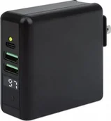 Akcesoria do statywów - Szybkozłączka Prestigio Manhattan cestovní nabíječka a powerbanka, 4-in-1, 8.000 mAh, Interchangeable US/EU/UK Plugs, černá - miniaturka - grafika 1