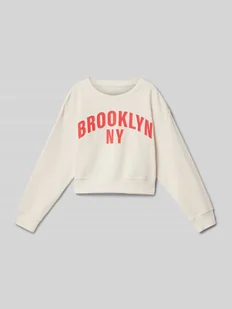 Bluza o kroju oversized z nadrukiem z napisem - Bluzy dla dziewczynek - miniaturka - grafika 1