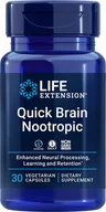 Układ nerwowy - Life Extension Quick Brain Noontropic - 30 kapsułek - miniaturka - grafika 1