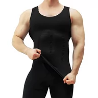 Koszulki męskie - MEETYOO Kompresja Tank Top Mężczyźni, Shapewear Bez rękawów Koszule Mięśniowe Siłownia Sport Podkoszulka Mężczyźni T-shirt Bodybuilding Trening Body Shaper Top - miniaturka - grafika 1