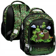 Plecaki szkolne i tornistry - Plecak torniser szkolny Minecraft Pixel Piksele dla gracza Klasa 1-3 - miniaturka - grafika 1