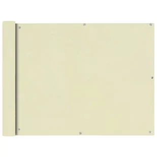 Parawan balkonowy vidaXL, kremowy, 90x400 cm - Parawany - miniaturka - grafika 1