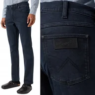 Spodnie męskie - Wrangler GREENSBORO New Cloudy Skies NOWA KOLEKCJA GRANATOWY DżINS W32 L34 - miniaturka - grafika 1