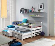 Łóżka dla dzieci i młodzieży - Łóżko dziecięce ONEGA 180x80 sosna/białe dwuosobowe - miniaturka - grafika 1