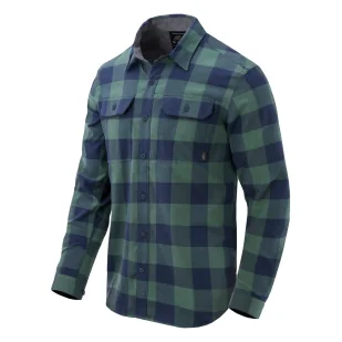 Koszula z długim rękawem Helikon-Tex GreyMan Shirt - Nylon Sorona® Blend - Moss Green Checkered - Odzież taktyczna i umundurowanie - miniaturka - grafika 1