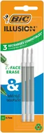 Wkłady do długopisów - BIC, wkład bic illusion gel zielony blister 3szt. - miniaturka - grafika 1