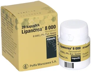 Polfa WARSZAWA Lipancrea 8.000 j x 20 kaps |  OD 199 PLN! - Układ pokarmowy - miniaturka - grafika 1