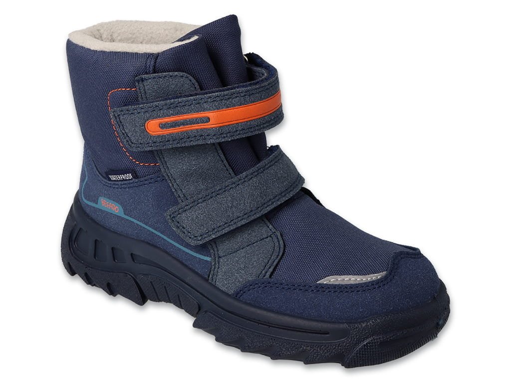 Buty zimowe dziecięce śniegowce chłopięce na rzepy Befado 615x005 -30