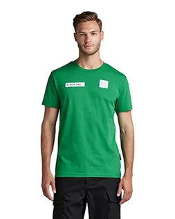 Koszulki męskie - G-STAR RAW Męski t-shirt Velcro, zielony (Jolly Green 336-D608), S, zielony (Jolly Green 336-d608), S - grafika 1