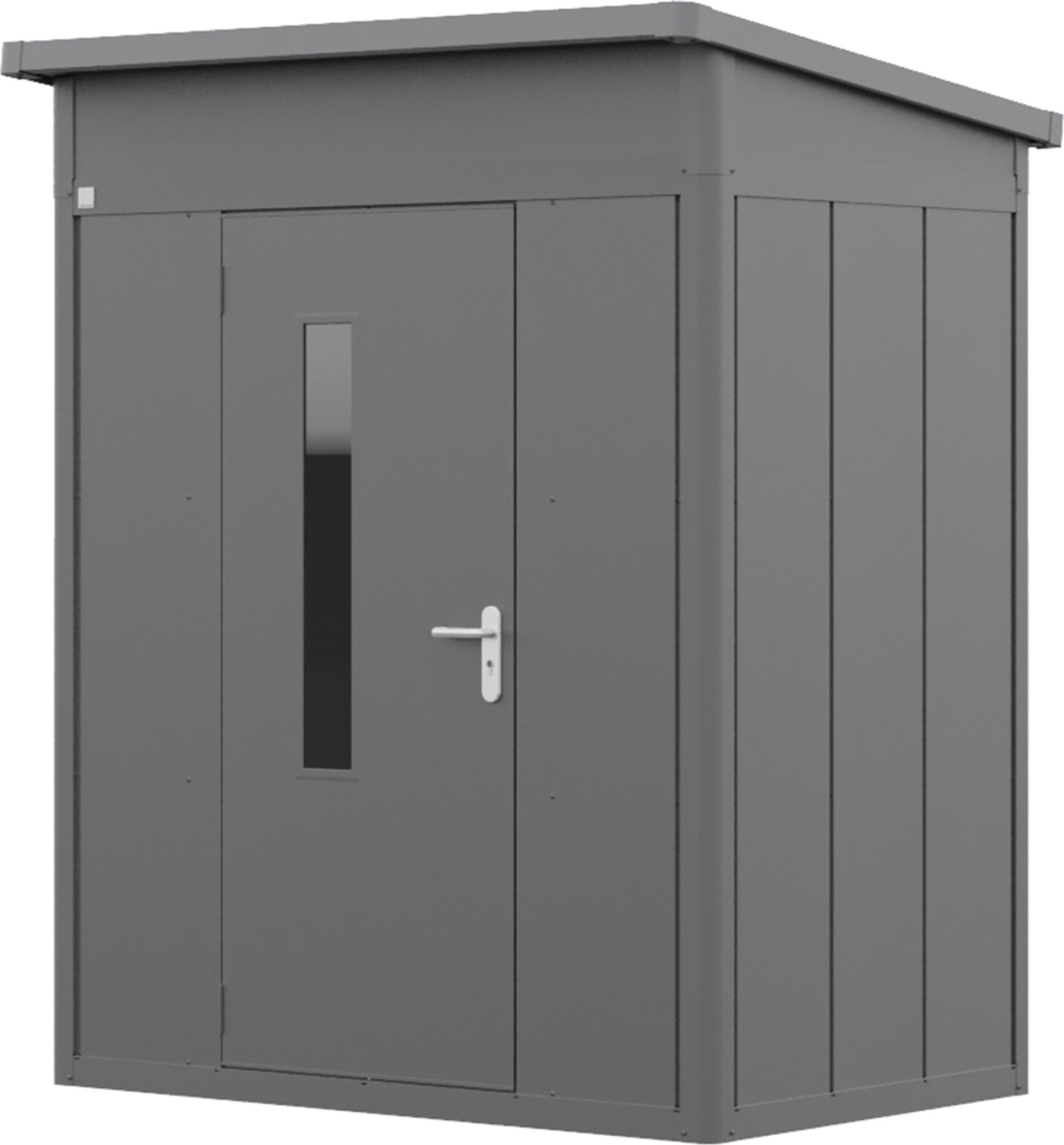 GFP Primeyard domek narzędziowy metalowy 180x122x231 cm domek ogrodowy dach jednospadowy antracyt