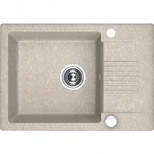 Zlewozmywaki - Laveo SBC 413T Zlewozmywak granitowy1 komora z p$631ociekaczem Wymiary 440x650x185 mm Wymiar szafki 500 mmWyko$632czenie be$633W zestawie z syfonem Space Saving i korkiem automatycznym - miniaturka - grafika 1