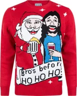 Swetry damskie - Brzydki świąteczny sweter damski i męski świąteczny sweter "Bro's before Ho. Ho Ho Ho" rozmiar L - miniaturka - grafika 1