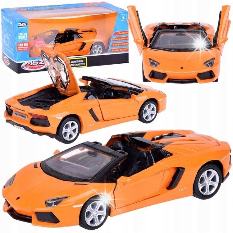 Auto metalowe model Lamborghini Aventador Roadster 1:32 interaktyw. ZA5053