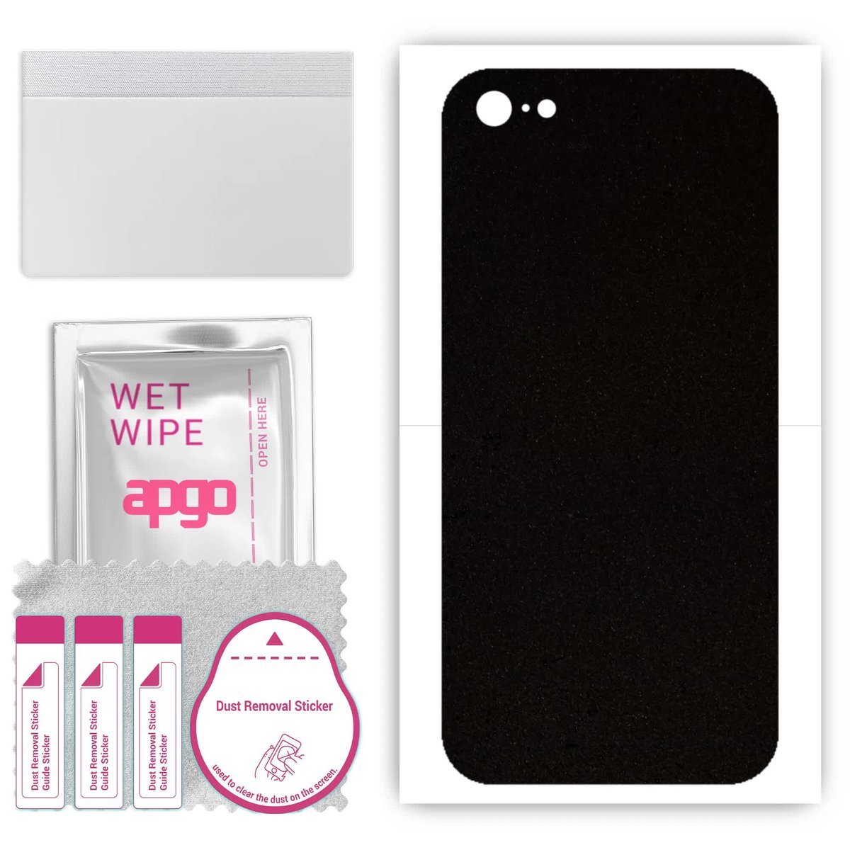 Folia naklejka skórka strukturalna na TYŁ Zamsz do Apple iPhone 5c - Zamsz Czarny - apgo SKINS