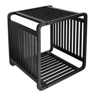 Półki łazienkowe - Półka modułowa Cube black bambusowa - miniaturka - grafika 1