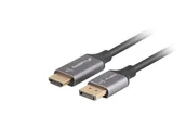 Adaptery i przejściówki - Kabel adapter lanberg displayport (m) - hdmi (m) 1m 4k czarno-srebrny - miniaturka - grafika 1