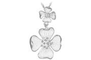 Wisiorki - Duży srebrny wisiorek kwiat - miniaturka - grafika 1