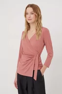 Bluzki damskie - Lauren Ralph Lauren bluzka damska kolor różowy gładka - miniaturka - grafika 1