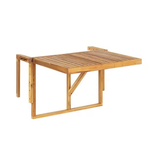 Shumee Stolik balkonowy wiszący akacjowy 60 x 40 cm jasne drewno UDINE 288036 - Stoły ogrodowe - miniaturka - grafika 1