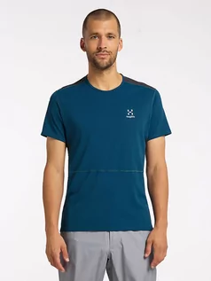 Koszulki sportowe męskie - Haglöfs Koszulka funkcyjna "Lim Crown" w kolorze antracytowo-morskim - grafika 1