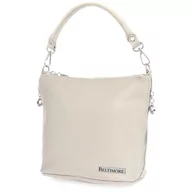 Torebki damskie - Jasno Szara Damska Torebka Listonoszka Skórzana Włoska Skóra Beltimore T75 Szary, Srebrny - miniaturka - grafika 1
