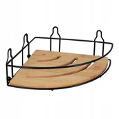 Półki łazienkowe - Półka narożna Umbra z bambusem czarna - miniaturka - grafika 1