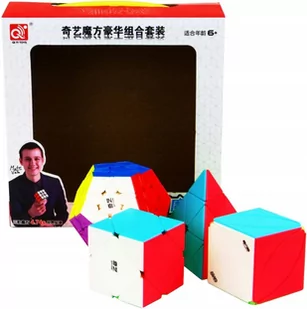 Zestaw Kostka Rubika Qiyi Megaminx + Pyraminx + Skewb + Ivy Cube - Łamigłówki - miniaturka - grafika 1